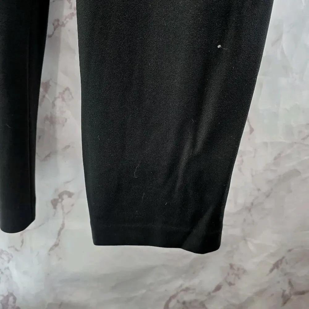 Calvin Klein Jumpsuit Womens 12 Black Short Sleeve Pants Suit V Neck Straight - Picture 4 of 11